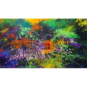 Ayesha Siddiqui, 42 x 72 Inch, Oil on Canvas, Landscape Painting, AC-AYS-120